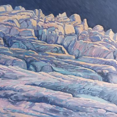 Glacier du Tour, huile sur toile, 30x30cm 