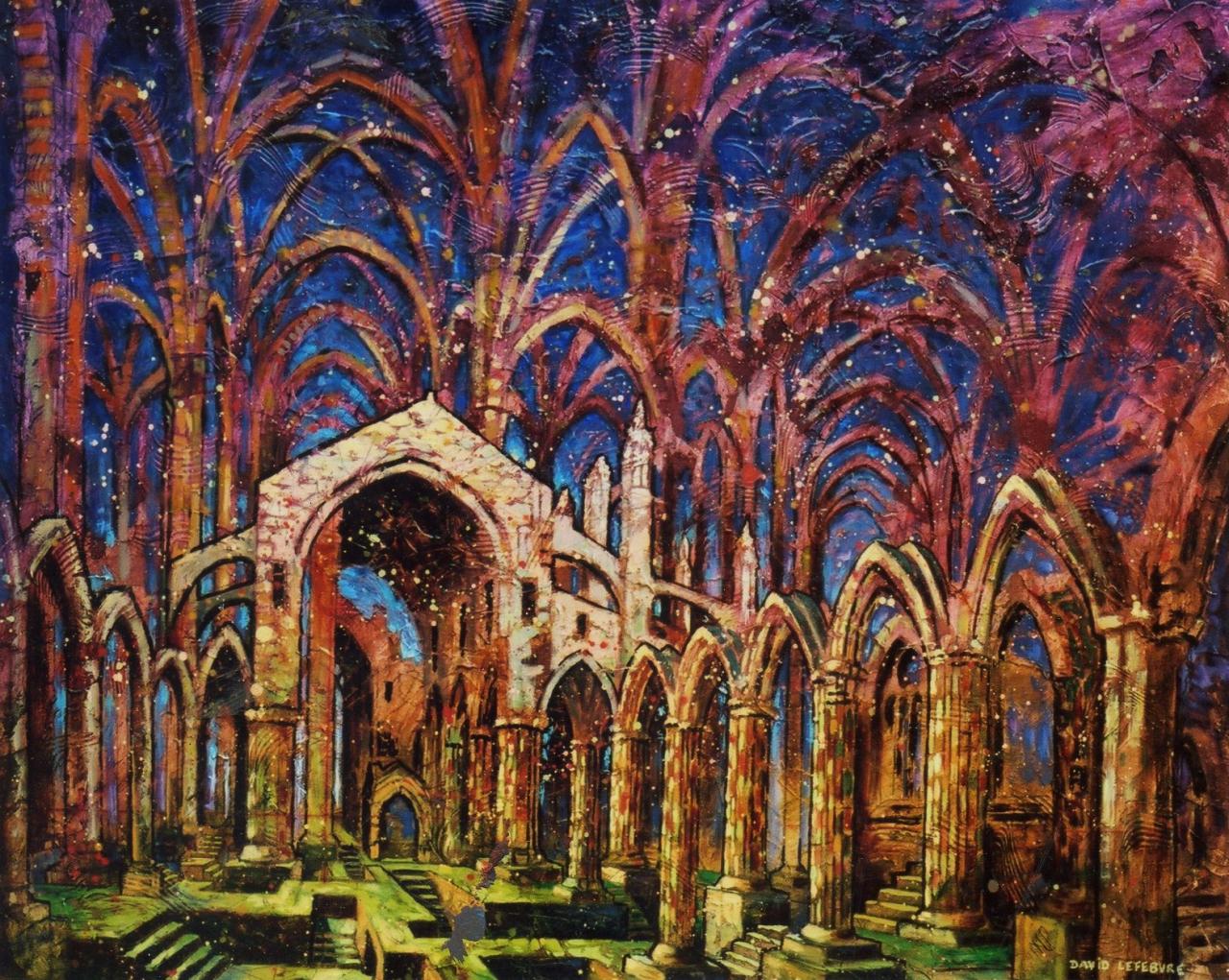 Abbaye écossaise, huile sur toile, 60x73cm, 2006