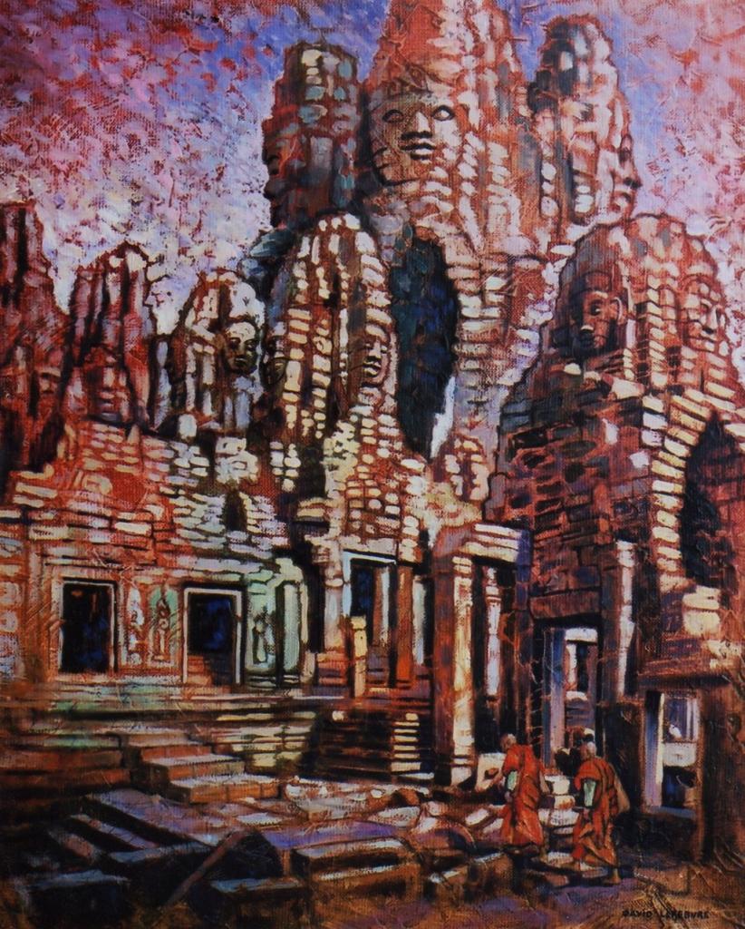 Angkor, Cambodge, huile sur toile, 46x36cm, 2003