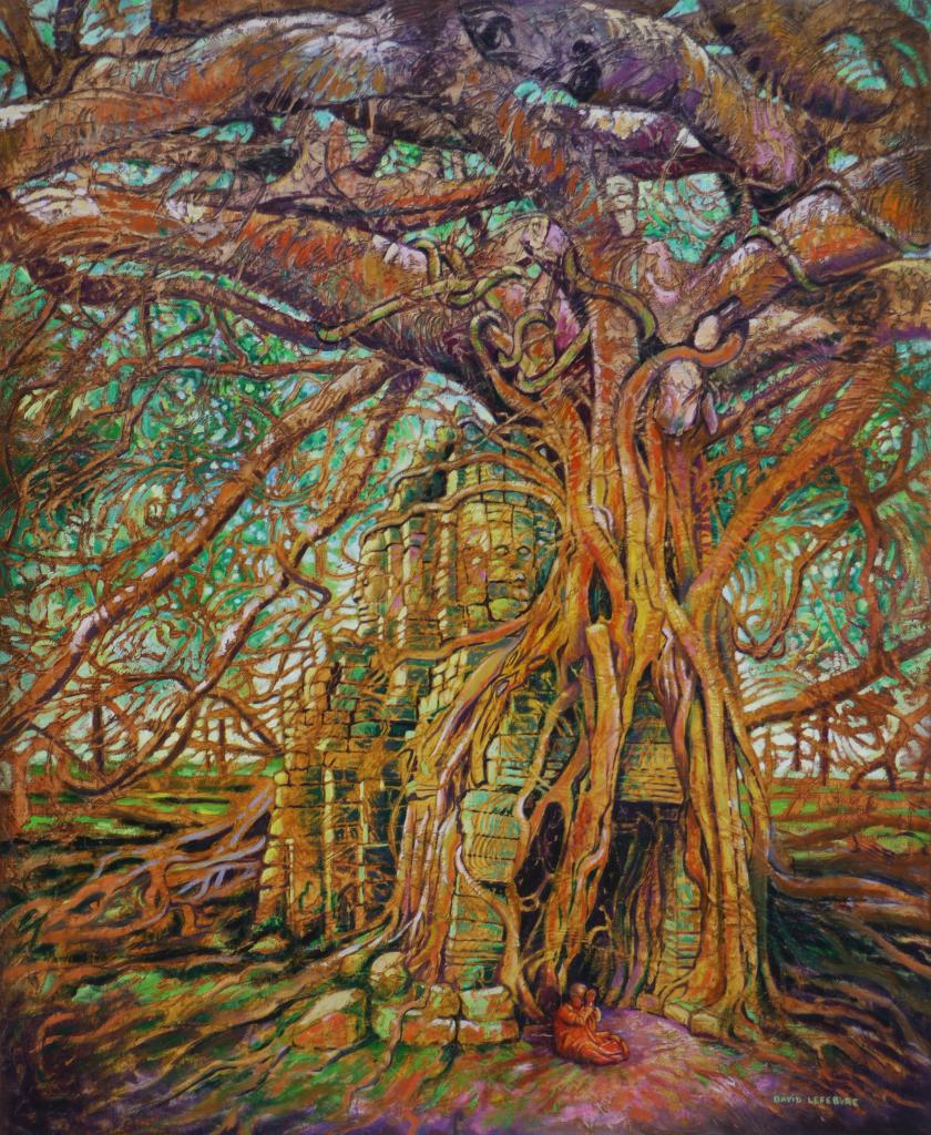 Arbre khmer, huile sur toile, 73x60cm, 2011