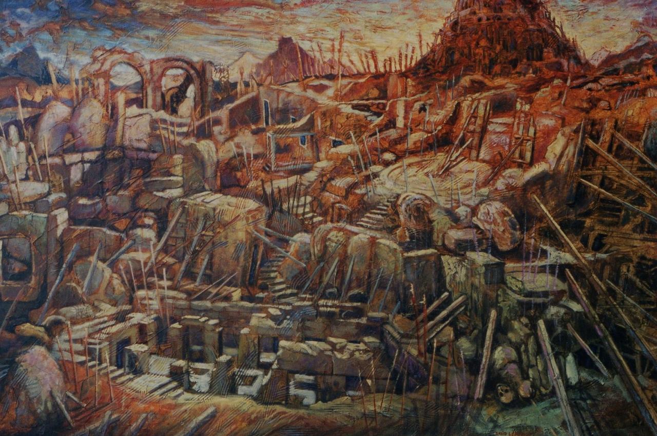 Art chaos logique, huile sur toile, 73x103cm, 1999