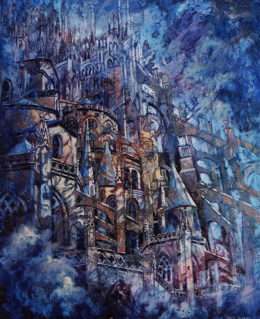 Babel brumeuse, huile sur toile, 73x60cm, 2004