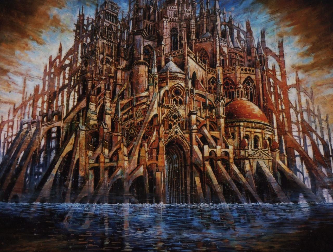 Babel émergée, huile sur toile,89x116cm, 2007