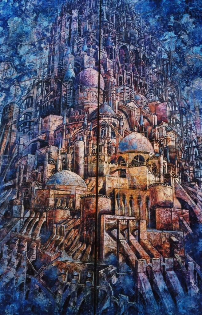 Babel XI, huile sur toile, 157x105cm, 2003