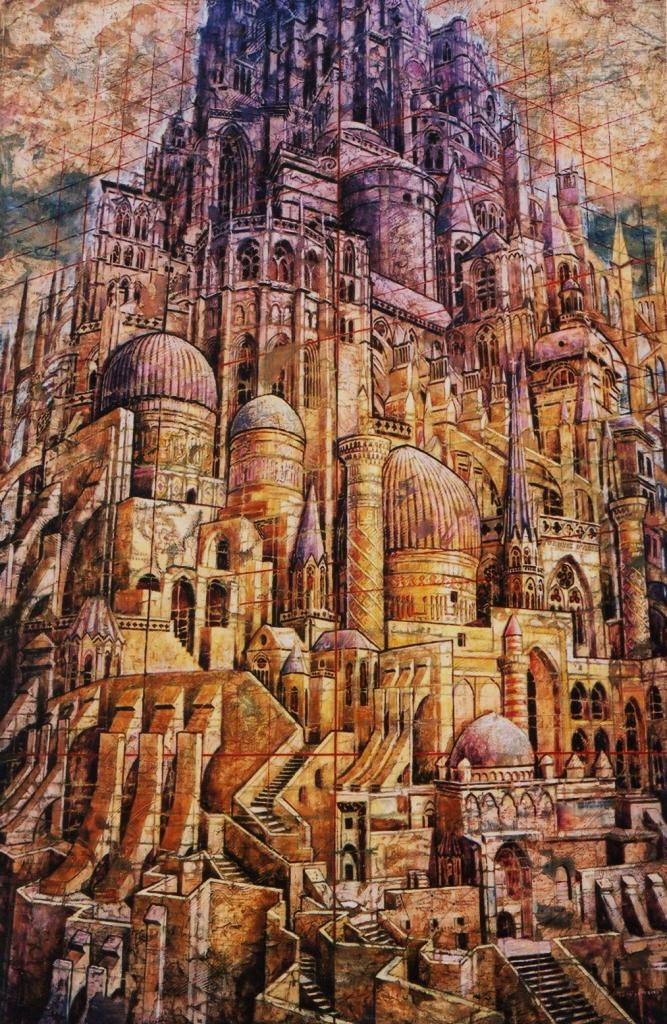 Babel XII, huile sur toile, 90x138, 2002