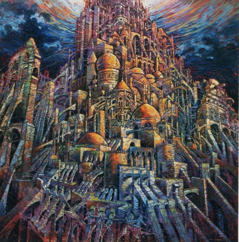 Babel XXIII, huile sur toile, 100x100cm, 2006
