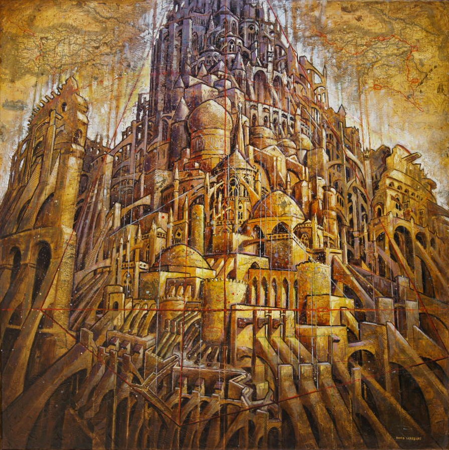 Babel XXIV huile sur toile, 100x100cm, 2007