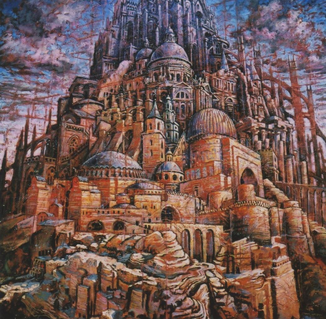 Babel XXIV, huile sur toile, 100x100cm, 2008