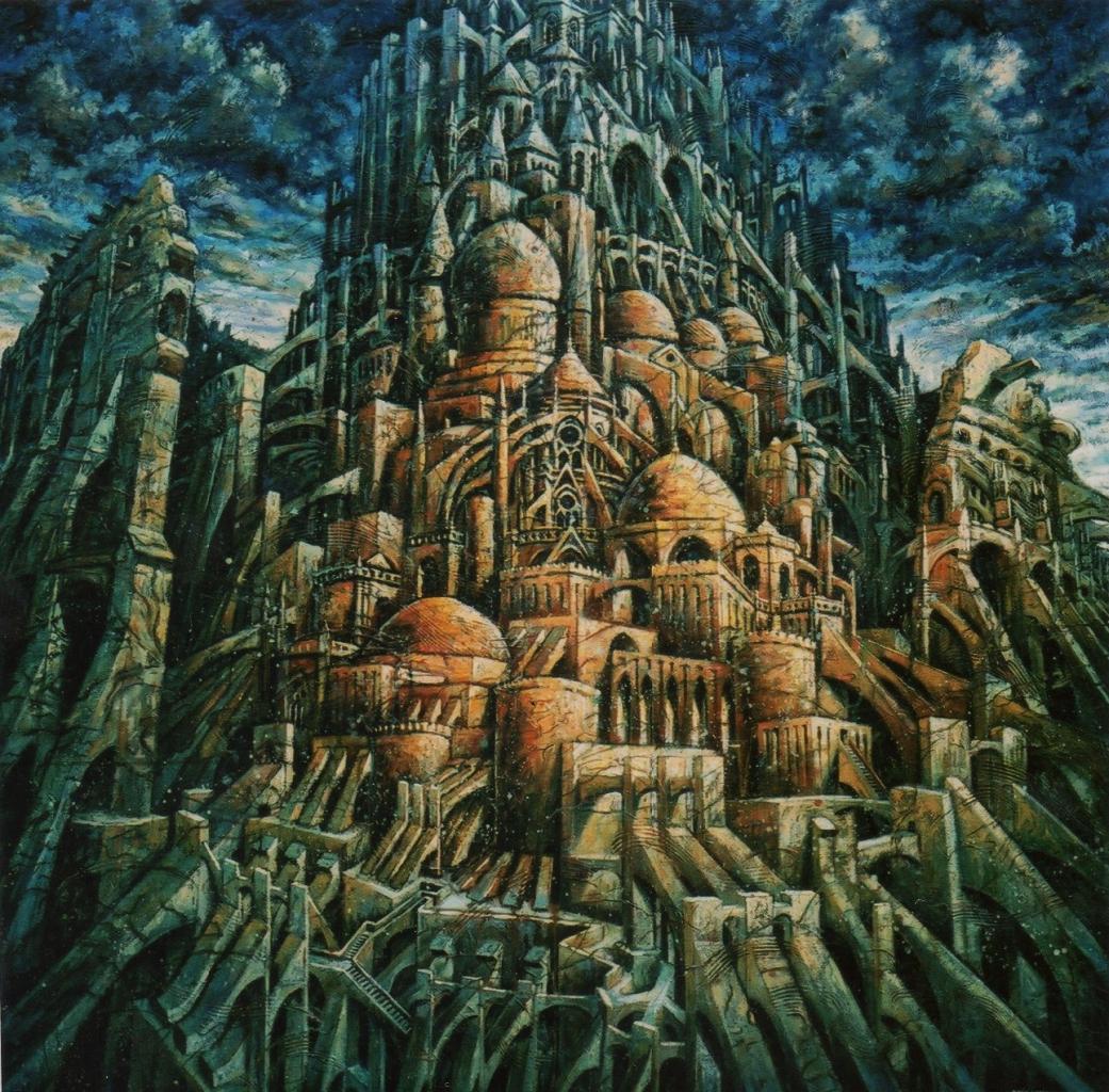 Babel XXV, huile sur toile, 100x100cm, 2009