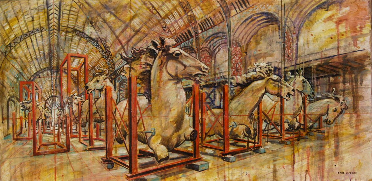 Cavarcade, huile sur toile, 60x120cm, 2006