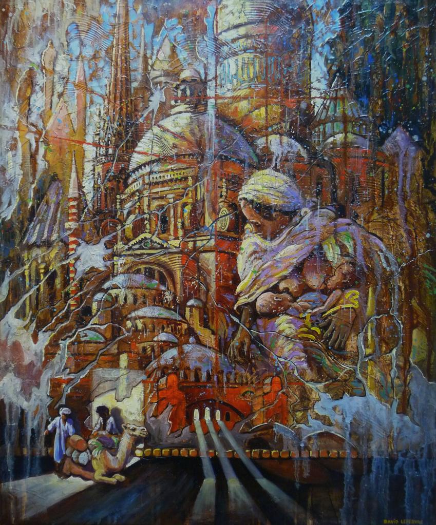 Jésus et Mahomet I, huile sur toile, 73x60cm, 2008