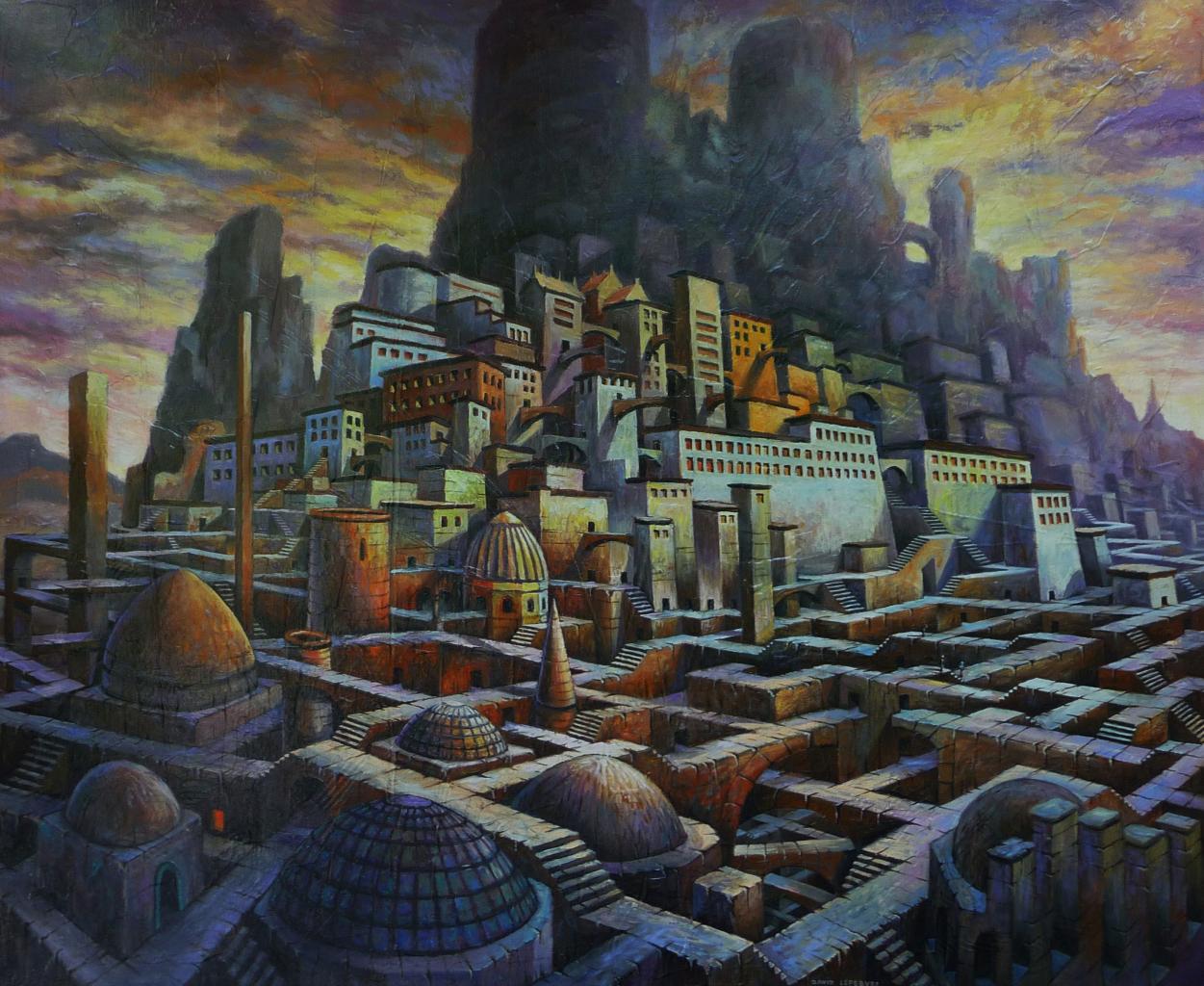 Labyrinthe aberrant, huile sur toile, 60x73cm