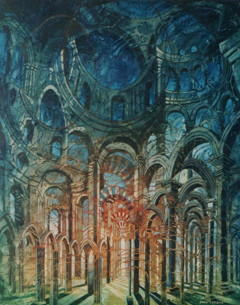 Labyrinthe éclectique, huile sur toile, 81x65cm, 2004