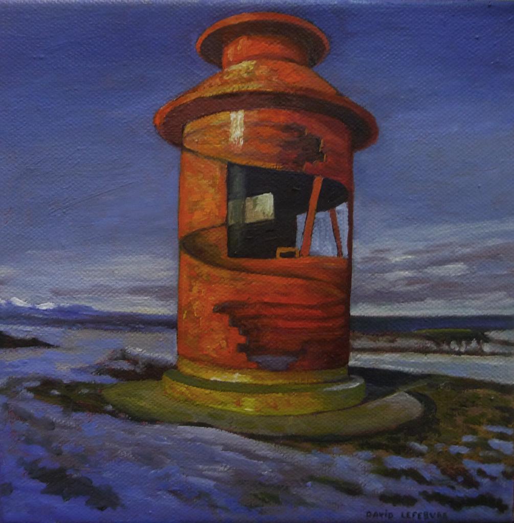 Le phare, huile sur toile, 20x20cm, 2017