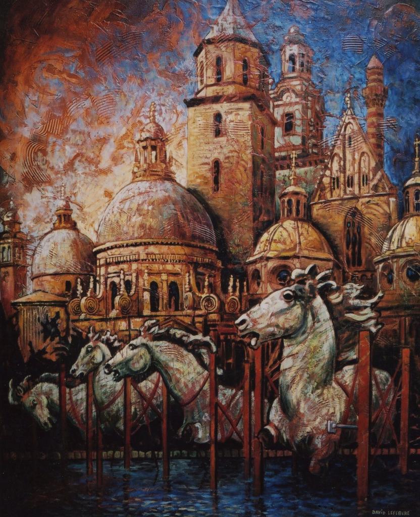 Les chevaux de Saint Marc, Venise, huile sur toile, 73x60cm, 2009
