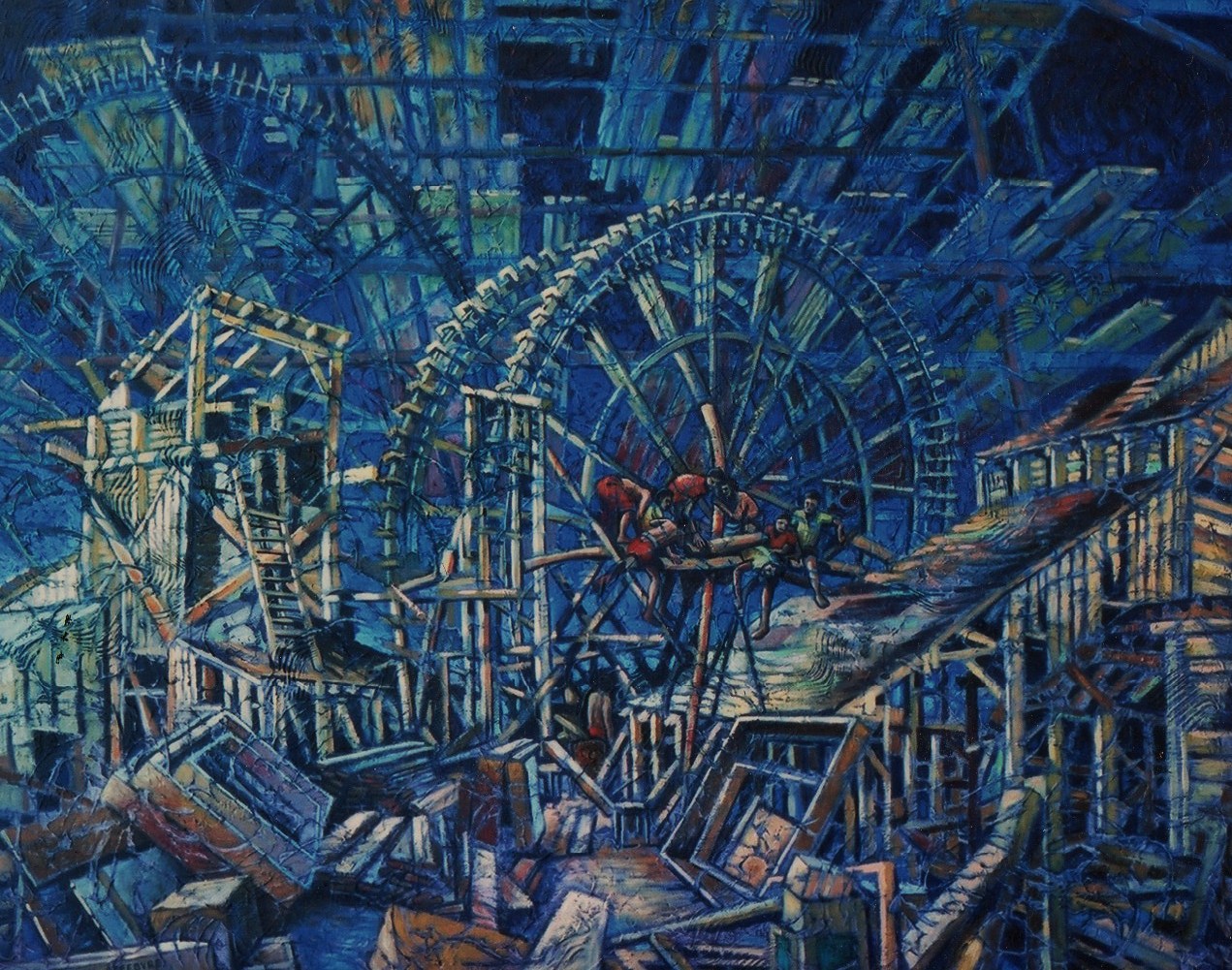 Les Ordonnateurs, huile sur toile, 60x73cm, 2009