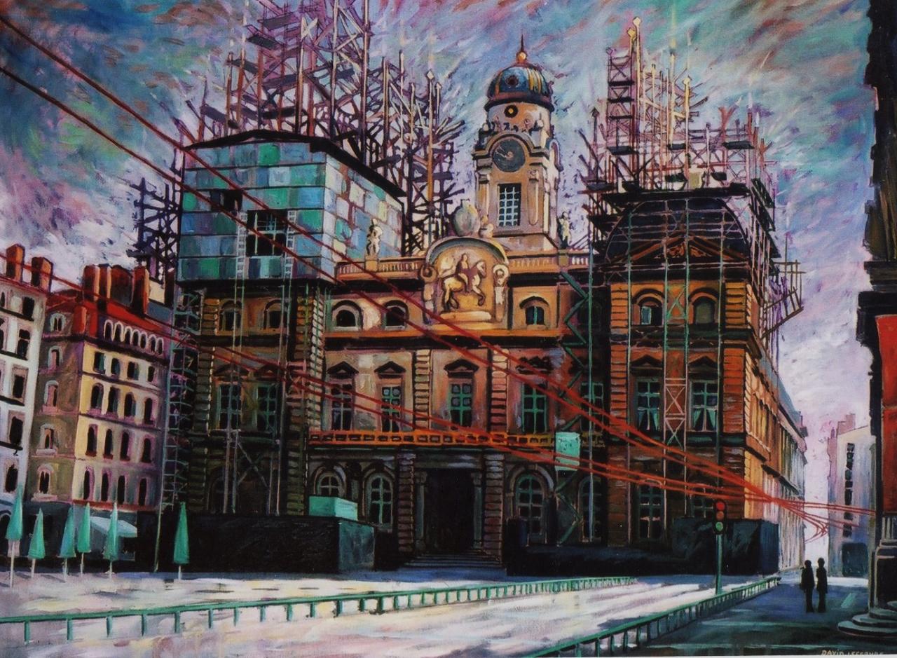 Lyon, hôtel de ville, huile sur toile, 60x81cm, 2006