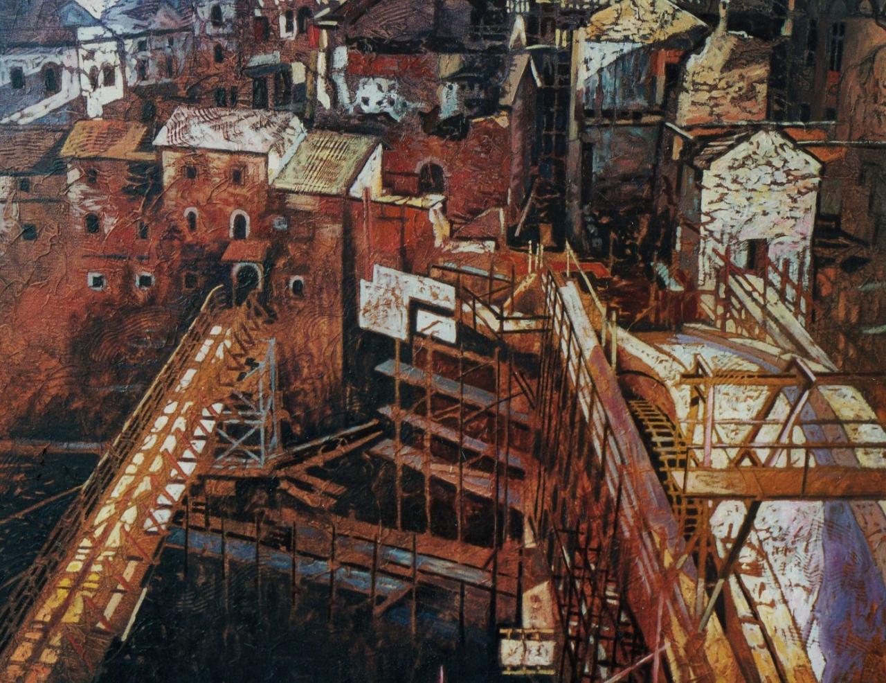 Mostar, huile sur toile, 65x81cm, 2004