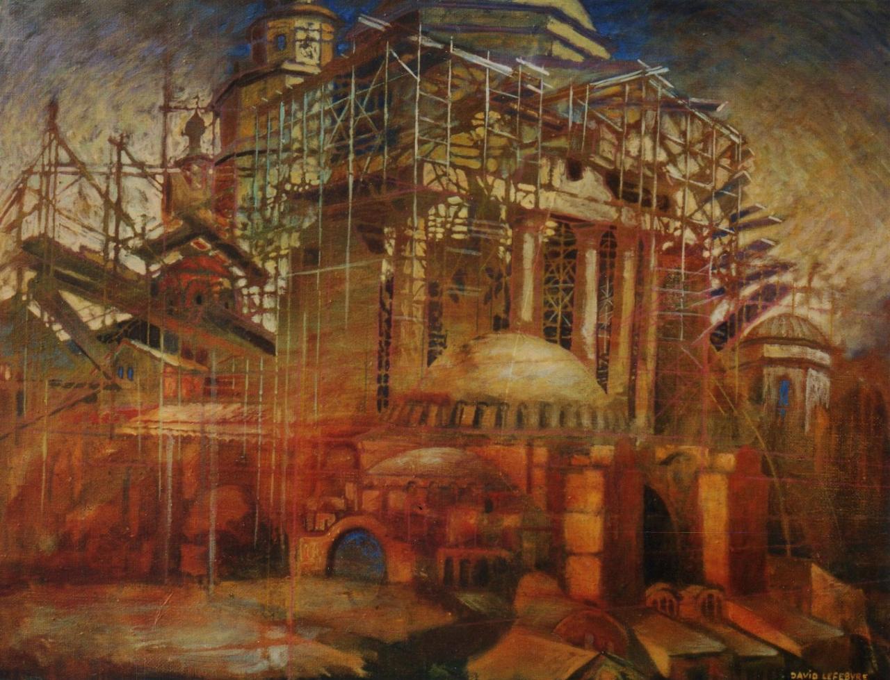 Nouvelles villes invisibles I, huile sur toile, 54x73cm, 1998