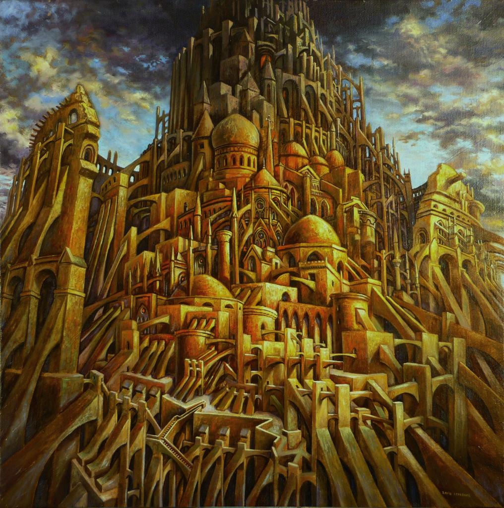 Petite Babel, huile sur toile, 70x70cm, 2013