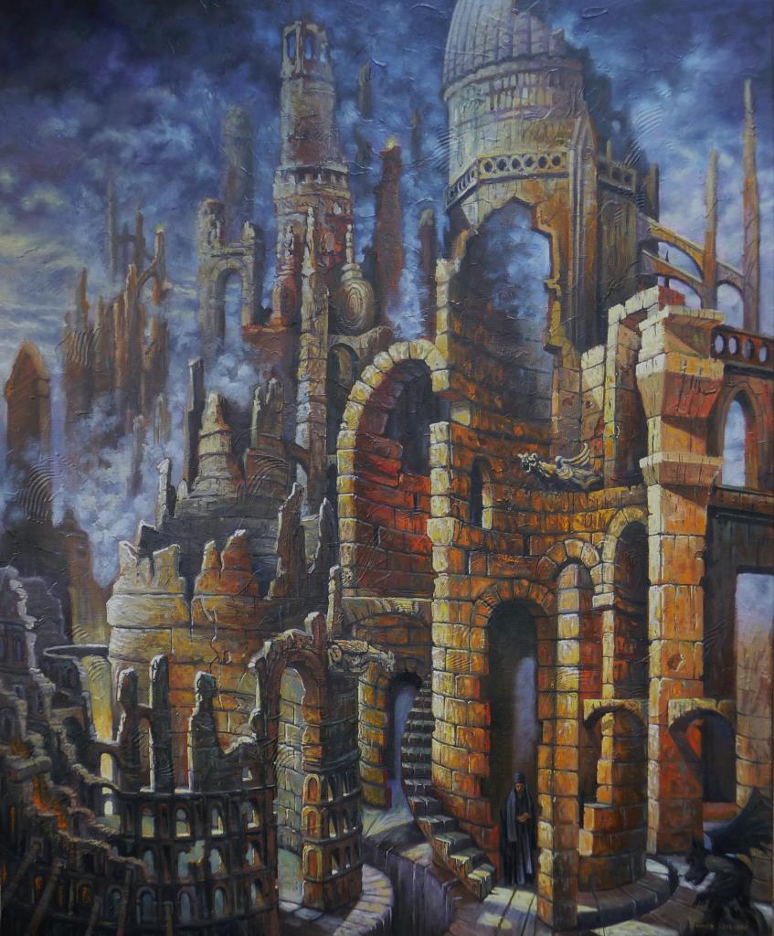 Ruines hésitantes, huile sur toile, 73x60cm, 2015