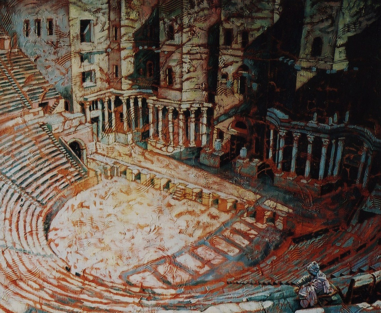 Théâtre de Bosra, Syrie, huile sur toile, 60x73cm, 2005
