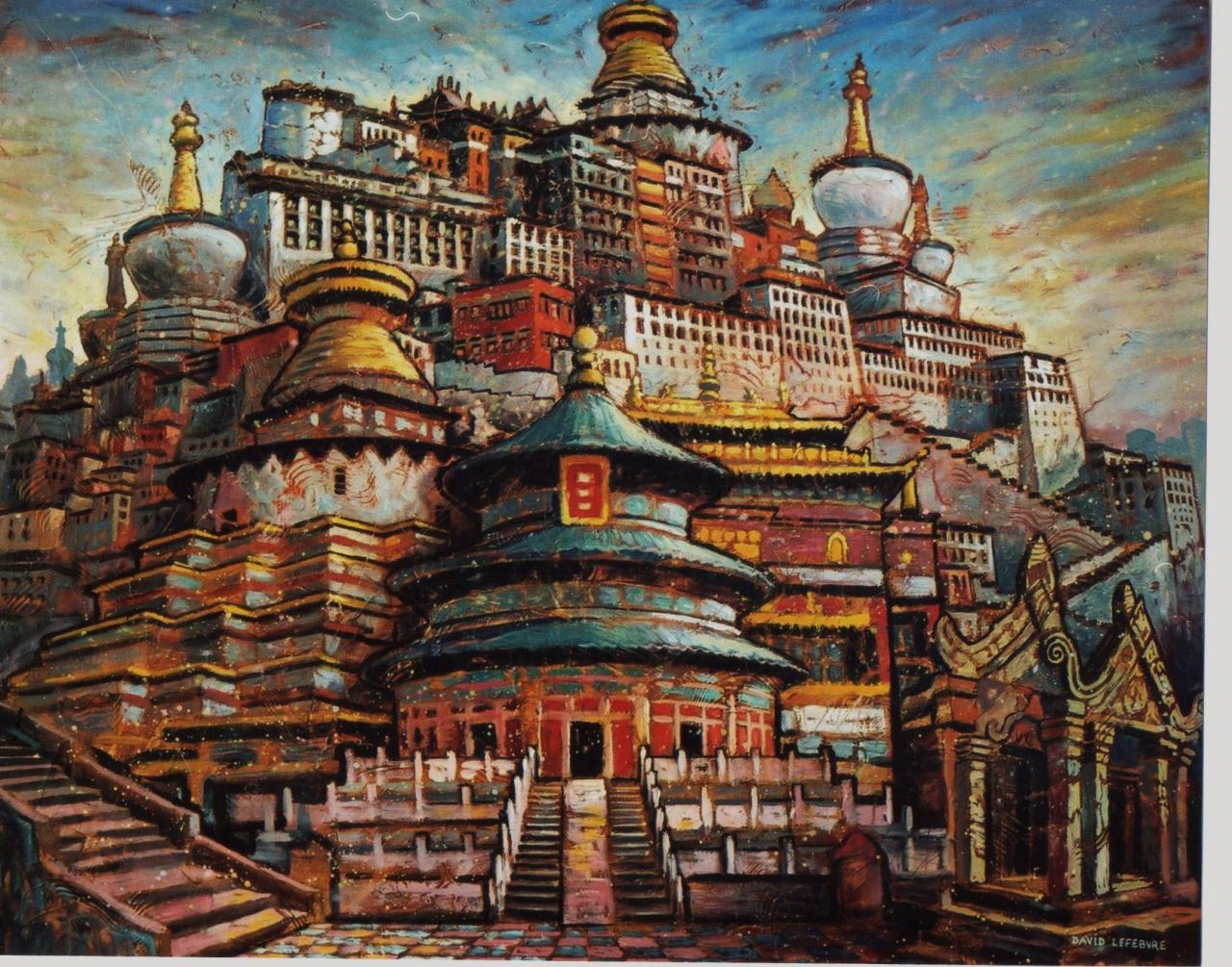 Tibet, huile sur toile, 73x60cm, 2006