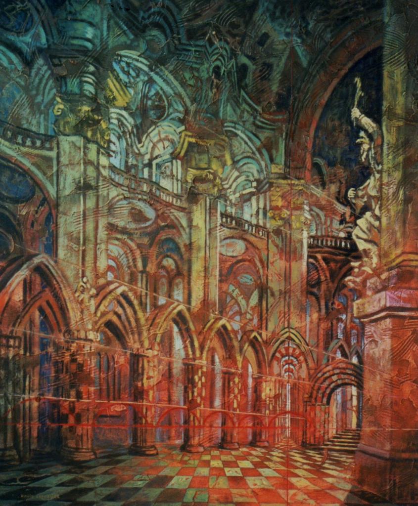 Une galerie dans Babel, huile sur toile, 65x54cm, 2002